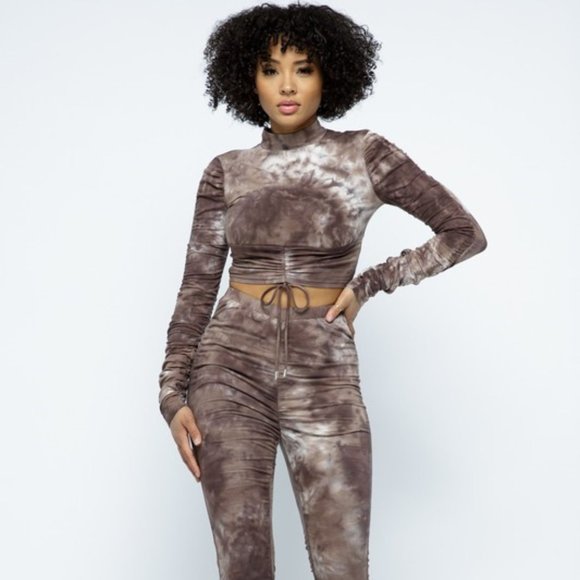 🔥PRICE DROPS-Tie Dye Long Sleeve Top and Pant Set - Picture 1 of 9